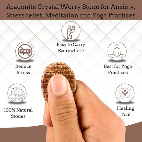 Worry Stones – African Blood Stone Crystal Thumb Worry Stone for Anguish, Stress – Relaxing and Soothing Balance Stones for Meditation – Healing Stones and Crystals for Men and Women in Kuwait