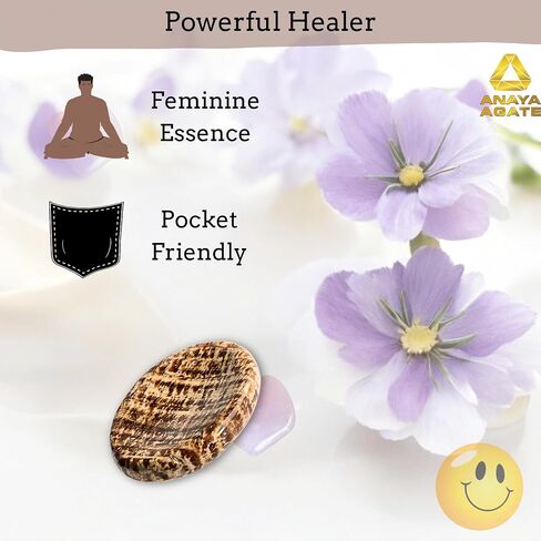 Worry Stones – African Blood Stone Crystal Thumb Worry Stone for Anguish, Stress – Relaxing and Soothing Balance Stones for Meditation – Healing Stones and Crystals for Men and Women in Kuwait