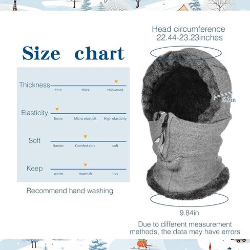 Panitay 2 قطعة الرجال النساء بالاكلافا قبعة أفخم مبطنة بالاكلافا مقنعين الرقبة أدفأ الطقس البارد هود وشاح التزلج الثلوج قبعة صغيرة قبعة الشتاء مقنعين in Kuwait