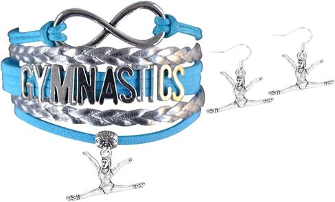 Infinity Collection Gymnastics Jewelry Earring and Bracelet Set- Gymnastics Bracelet & Gymnastic Earrings for Gymnast in Saudi Arabia