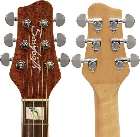 Sawtooth Maple Series Left-Handed Acoustic-Electric Cutaway Jumbo Guitar with Padded Gig Bag and Pick Sampler in Kuwait