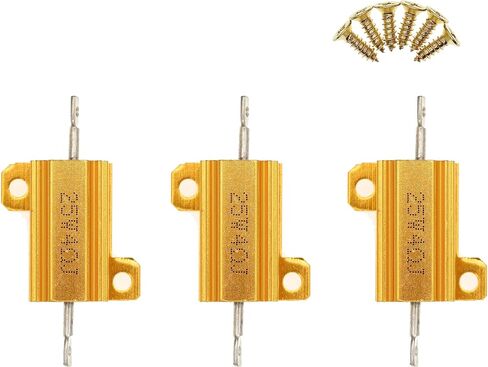 3 Pieces 25W 20 Ohm High Power Aluminum Housed WireWound Resistor with Screws in Saudi Arabia