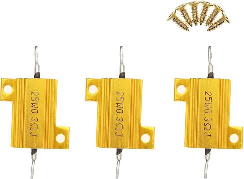 3 Pieces 25W 20 Ohm High Power Aluminum Housed WireWound Resistor with Screws in Saudi Arabia