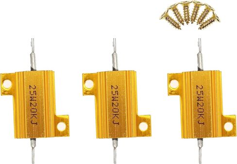 3 Pieces 25W 20 Ohm High Power Aluminum Housed WireWound Resistor with Screws in Saudi Arabia