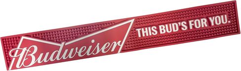 This Bud's for You Compatible with Budweiser Professional Bar Mat Spill Mat Rail Drip Mat - Officially Licensed - 23.75 x 3.5 Inches in Saudi Arabia