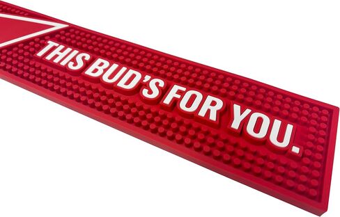 This Bud's for You Compatible with Budweiser Professional Bar Mat Spill Mat Rail Drip Mat - Officially Licensed - 23.75 x 3.5 Inches in Saudi Arabia