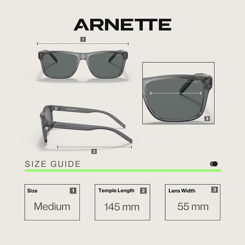 Arnette Bandra AN4298 Square Sunglasses for Men + حزمة مع مجموعة نظارات مصممة Iwear مجانية in Kuwait
