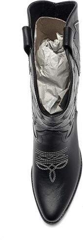 Cowboy Boots for Women with Pointed toe Stacked heel Classic featuring Distinctive Stitching Cowgirl Boots Size 8.5 in Saudi Arabia