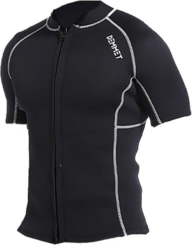 Wetsuit Top Short Sleeve 1.5mm-3mm Neoprene Short Wetsuit Jacket Men Women High Stretch Wetsuit Couple's Front Zip Wetsuit Swim Dive Snorkeling Surf Kayak Canoe in Saudi Arabia