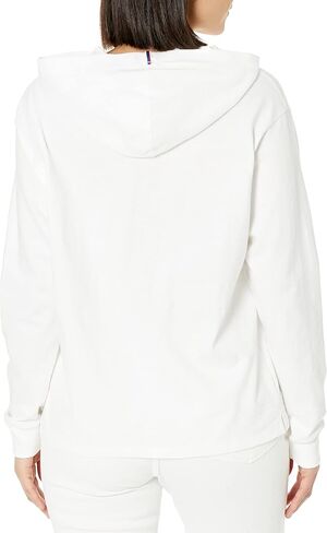 Champion Women's T-Shirt Hoodie, Mid-weight Hooded Jersey Knit Pullover, Jersey Hoodie, Script in Saudi Arabia