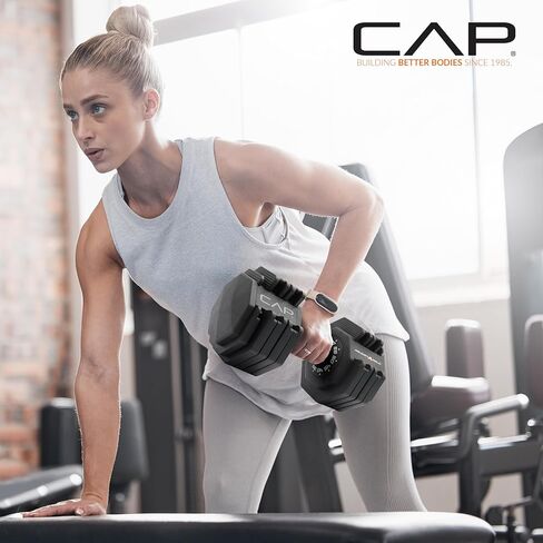 أوزان الدمبل القابلة للتعديل من CAP Barbell ADJUSTABELL - زوج | خيار وزن الزوج 12.5 و25 و55 رطلاً in Kuwait
