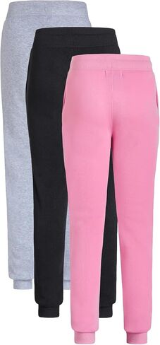 Victory League Sweatpants Girls Joggers, 3 Pack Girls Sweatpants, Girls Jogger Pants, Girls Sweat Pants 7-16 in Kuwait