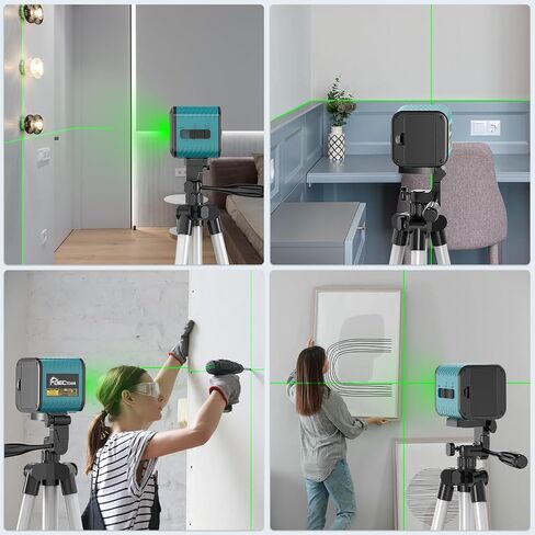 مستوى الليزر ، الليزر المتقاطع decteam مع التسوية الذاتية والتسوية اليدوية ، 360 درجة قابلة للتدوير ، IP54 مقاومة للماء ، وبطارية متضمنة للمشروع الداخلي ، والبلاط ، والبناء والزينة DIY (أخضر) in Saudi Arabia