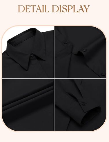 IN'VOLAND Women's Plus Size Long Sleeve Button Down Shirts Casual Collared Office Shirt Blouses Tops in Saudi Arabia