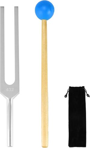 شوكة ضبط QWORK 432 هرتز للشفاء والصحة - سبائك ألومنيوم مقاومة للصدمات، من أجل الريكي، وتقليل التوتر، والتأمل، والعلاج الصوتي in Kuwait