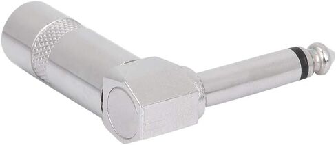 Audio1/4"90Degree Right Angle Plug,5Pcs Audio Right Angle Plugs Audio 90 Degree Right Angle Plug Mono Phone Plug Guitar Audio Jack Connector Microphone Cable Terminal for Speaker/Guitar/Patch/Cables in Kuwait