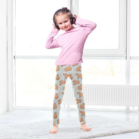 Aflyko Girls' Leggings Kids Workout Pants Dance Tights Ankle Length 4-10T in Saudi Arabia