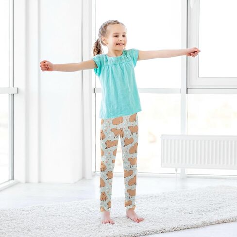 Aflyko Girls' Leggings Kids Workout Pants Dance Tights Ankle Length 4-10T in Saudi Arabia