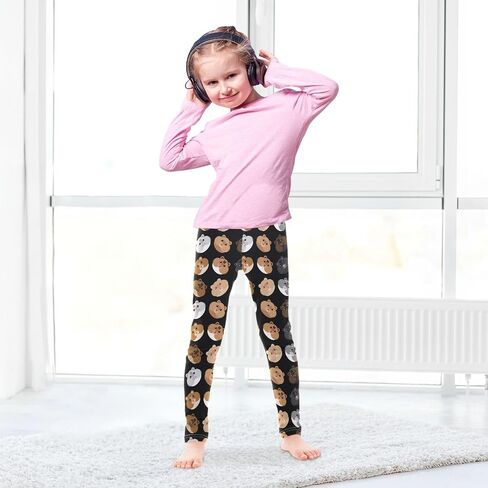 Aflyko Girls' Leggings Kids Workout Pants Dance Tights Ankle Length 4-10T in Saudi Arabia
