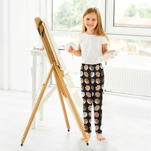 Aflyko Girls' Leggings Kids Workout Pants Dance Tights Ankle Length 4-10T in Saudi Arabia