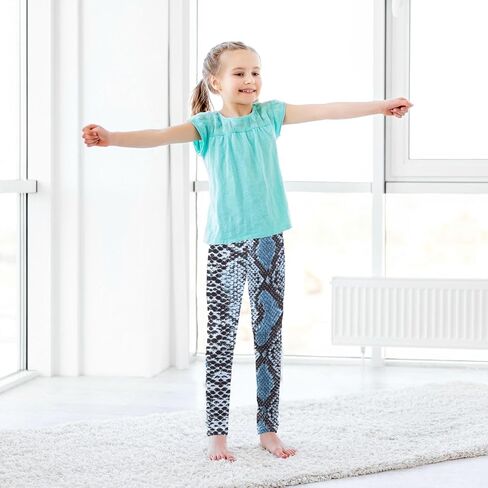 Aflyko Girls' Leggings Kids Workout Pants Dance Tights Ankle Length 4-10T in Kuwait