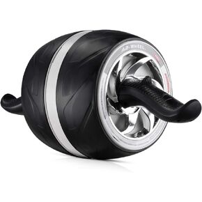 Ab Wheel Roller - with Knee Pad Mat, Automatic Rebound and Multiple Angles Core Workouts