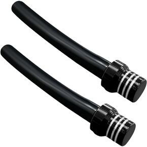 2 PCS Breather Hose Gas Fuel Tank Cap, CNC One Way Tank Valve Vent Tube with Aluminum Breather Valve, Universal for ATV Quad CRF YZF RMZ KLX DRZ Pit Dirt Bike Motorcycle (Black)