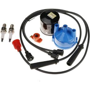 ZTUOAUMA Tune Up Kit Distributor Rotor and Cap Oil Filter Spark Plugs Compatible with Joyner 650 Road Legal Off Road Buggy 650cc Engine