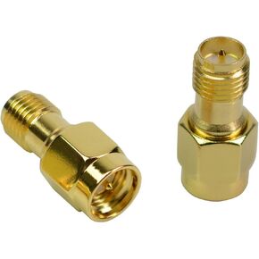 2PCs coaxial Coax Adapter SMA Male to RP-SMA Female (with Center Pin); Wi-Fi Antenna/Signal Booster/Repeaters/Radio/Extension Cable/FPV Drone 2pack in Kuwait