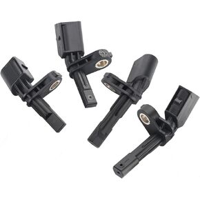 4 pcs ABS Wheel Speed Sensor Compatible with Audi A3, TT, VW Beetle Bora CC EOS Golf GTI Jetta Passat Rabbit Tiguan, Seat Leon, 7H0927803 7H0927804 1K0927807 1K0927808, Front and Rear ABS Sensor