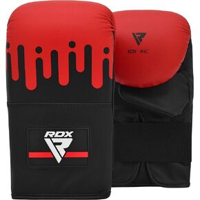 RDX Bag Gloves for Heavy Punching Training, Maya Hide Leather Punch Mitts for Boxing, Muay Thai, Sparring, Kickboxing, Martial Arts, MMA, Ideal for Thai pad, Focus Pads, Double End Speed Ball Workout