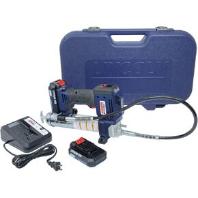 Lincoln 1882 PowerLuber 20 Volt Battery Powered Grease Gun with 36" Hose for Automotive, Agricultural, and Industrial Equipment, 10,000 PSI, Trigger-operated, 2-speed, (1) Lithium-Ion Battery Pack