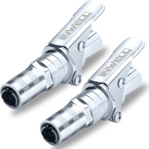 Locking Grease Gun Coupler (1 PC),Duty Quick Release Grease Couplers,18mm Head,Upgrade to 14000 PSI,Compatible with All Grease Guns 1/8" NPT Fittings