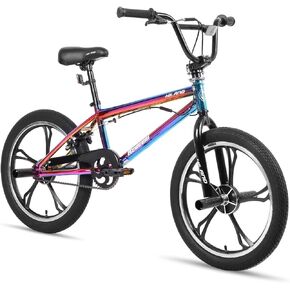 Hiland 20 Inch 3 5 Spoke Kids BMX Bike for Boys Girls Ages 7-13, 360 Degree Rotor Freestyle, 4 Pegs Single Speed Kid’s BMX Bicycle, Multiple Colors