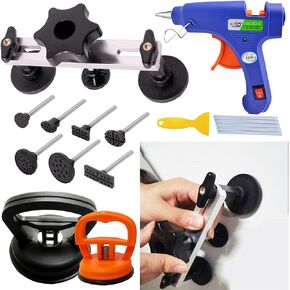 Paintless Dent Repair Kit - Bridge Dent Puller Kit, Accessories Include 30 Puller Tabs with 5 Hot Melt Glue and Scraper
