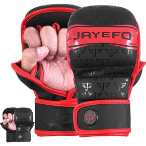 Jayefo MMA Gloves | Open Palm Sparring & Grappling Mitts | Martial Arts for Men & Women | Wrist Support | Combat Sports: MMA, Boxing, Muay Thai, Kickboxing