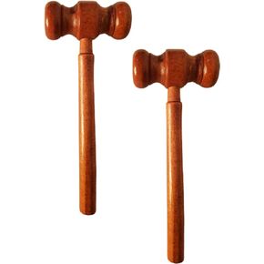 Judge Gavels Wooden Gavels Mini Wooden Mallet Toys for Judge Lawyer Auction and Cosplay Performance Prop（2 Pcs）