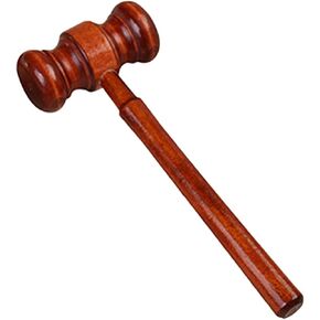 Kisangel Wood Judge Hammer Mini Judge Gavel Auction Court Hammer Cosplay Hammer Model for Costume Accessories Props