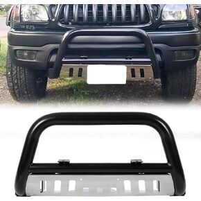 ECOTRIC Bull Bar Compatible with 1998-2004 Toyota Tacoma 1996-1998 Toyota 4Runner 3" Tube Brush Push Grille Guard Front Bumper