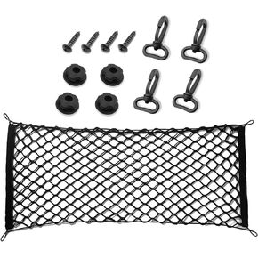 Car Cargo Net, Car Trunk Cargo Storage Organize Net Stretchable with Hooks,SUV Car Interior Accessories for Cars, Trucks, SUV, Car Interior Accessories(35.4x15.8 Inch)