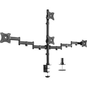 VIVO Triple Monitor Adjustable Heavy Duty Mount, Articulating Stand for 3 LCD Screens up to 24 inches STAND-V003M