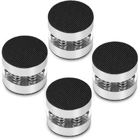 Douk Audio Nobsound 4 قطعة مكبرات صوت زنبركية من الألومنيوم الفضي حامل معزول لمضخم HiFi/مكبر الصوت/القرص الدوار/المشغل