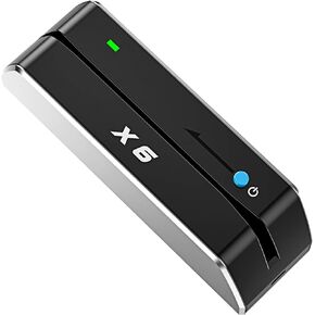X6 BT Bluetooth Magnetic VIP Card Reader Writer USB 3 Tracks Swipe Encoder [Upgraded Version]
