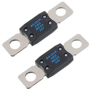 BOJACK MEGA/AMG High Current Fuse Bolt-on Fuse 40A Amp for Cars, Trucks, Construction Vehicles, Buses, Caravans (Pack of 2 ANM Fuses 40A)