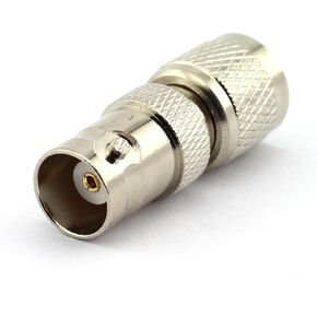 2-Pack BNC Female to Mini UHF Male RF Coaxial Adapter BNC to Mini UHF Coax Jack Connector