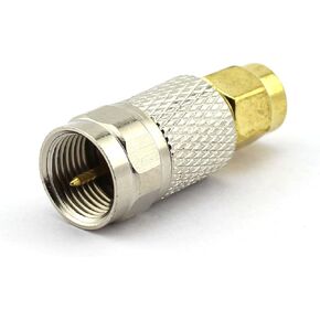 2-Pack F Male to SMA Male RF Coaxial Adapter F to SMA Coax Jack Connector