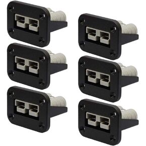 6PCS 50Amp Mounting Bracket Panel Cover Compatible With Anderson Connector Plug Flush Mount