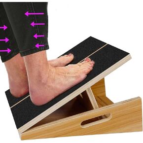 Slant Board for Calf Stretcher Squat Incline Stretch Calf Stretch Knees Foot Rest Adjuatable Wood Wedge for Ankle Leg Heel