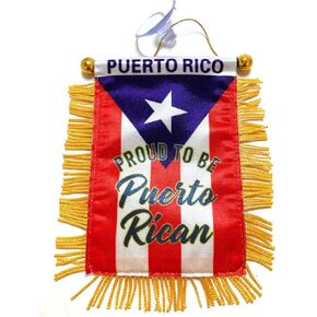 Puerto Rico flags for cars accessories sticker decals Puerto Rican Quality made banderas para autos small mini Banner hanging window car flags Boricua PR accessory