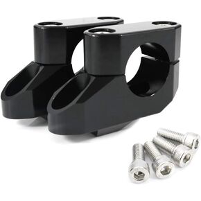 Xitomer 1 1/8" 28mm Motorcycle Handlebar Risers With Clamps ATV Dirt Bike Motocross Offset (Black) in Kuwait